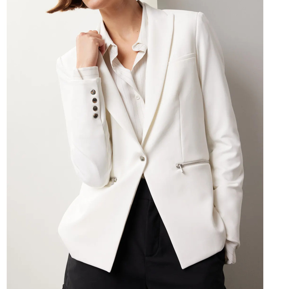 Veronica Beard Scuba Dickey Jacket White - Picture 10 of 10